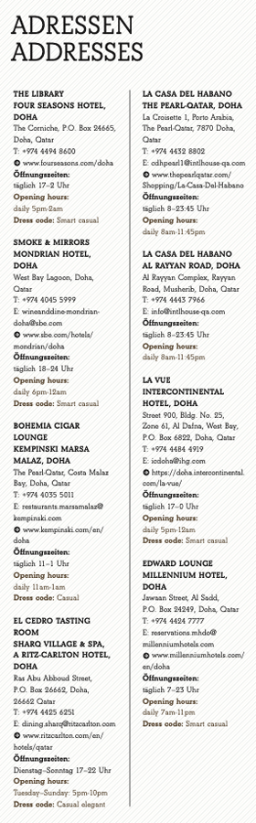 A Tour of Doha’s Cigar Lounges