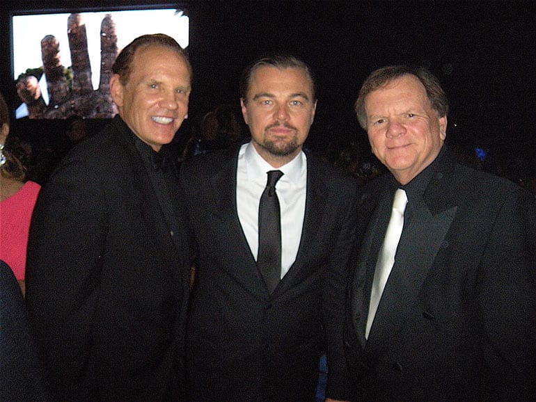 Daniel Marshall with Leonardo DiCaprio and Terry Tamminen