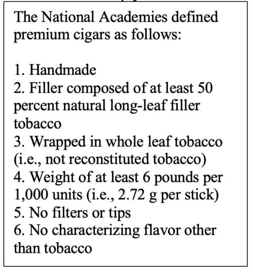 National Academies Issue Report on Premium Cigars