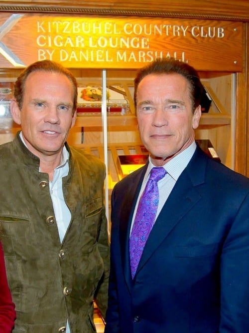 daniel marshall arnold schwarzenegger cigar lounge humidor opening kitzbuehel country club reith 2013