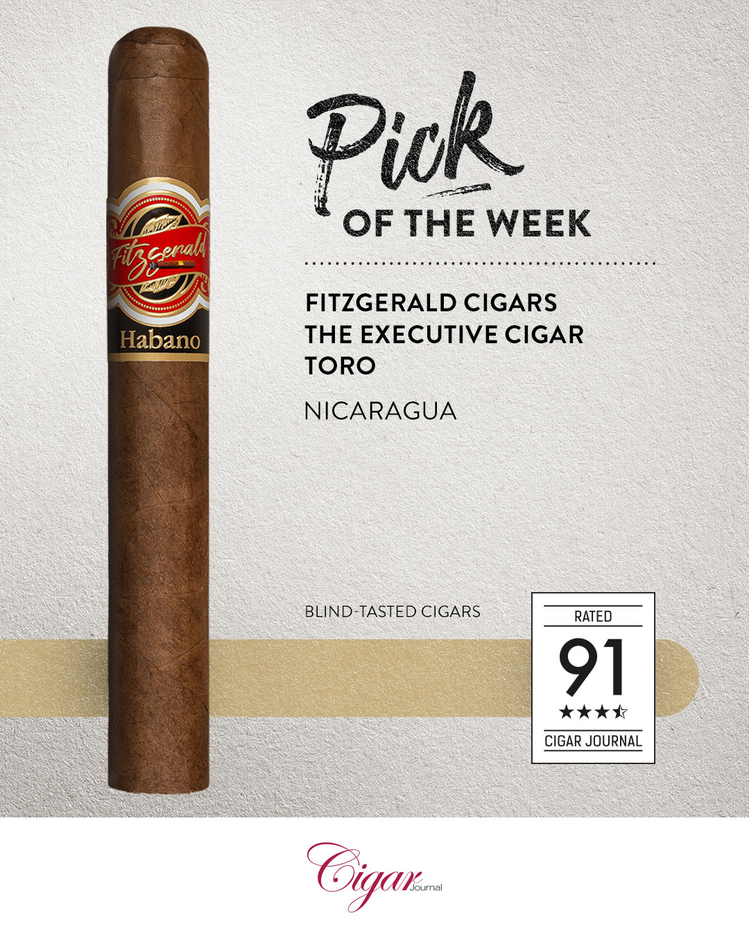 Cigar Journal on Instagram: Fitzgerald Cigars The Executive Cigar Toro Nicaragua A full-bodied, buttery, and slightly sweet opening gives way to …