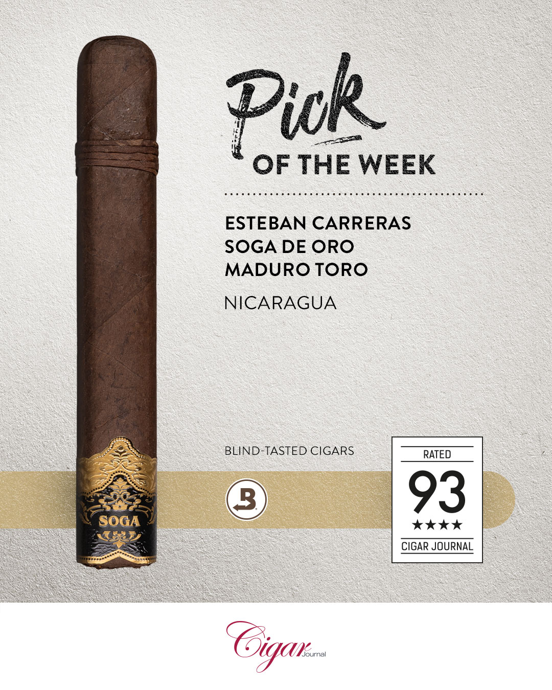 Cigar Journal on Instagram: Esteban Carreras Soga de Oro Maduro Toro Nicaragua To start with, earth, freshly ground pepper, and damp leather domi…