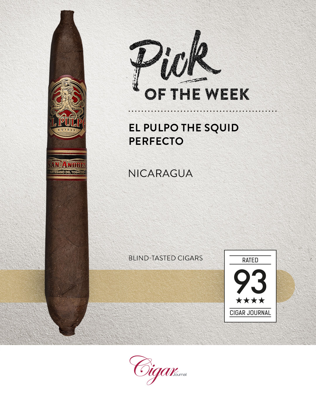 Cigar Journal on Instagram: El Pulpo The Squid Perfecto Nicaragua Dark, powerful aromas characterize this intense but very harmonious smoke.