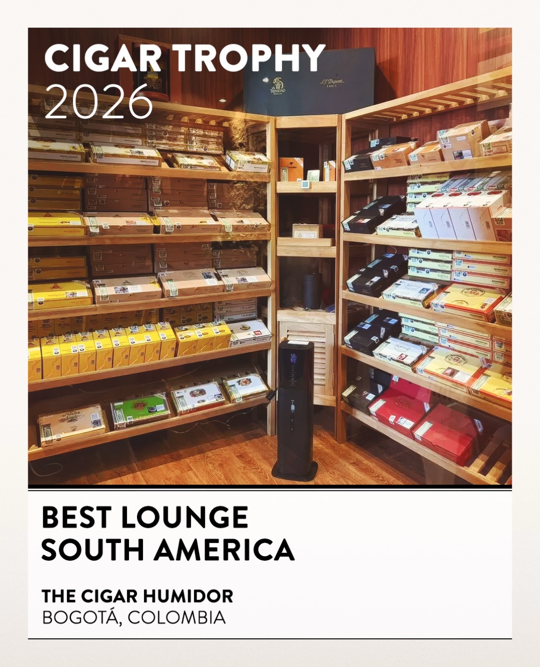 Cigar Journal on Instagram: BEST LOUNGE SOUTH AMERICA – The Cigar Humidor 🏆 CIGAR TROPHY 2026 – BEST LOUNGE SOUTH AMERICA Congratulations to The…