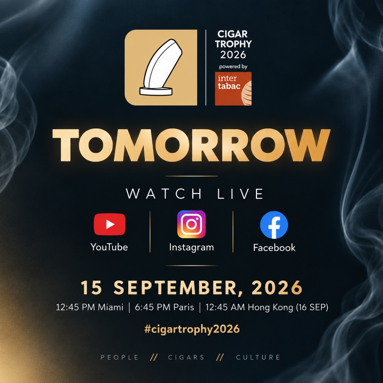 Cigar Journal on Instagram: 🏆 Tomorrow, the Cigar Trophy Awards 2026 go live @intertabac_official.