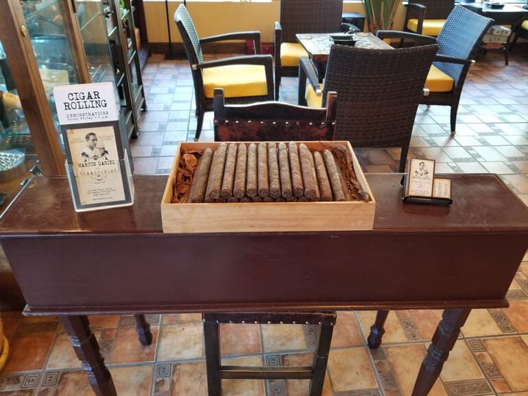 Cigar rolling is done on the premises