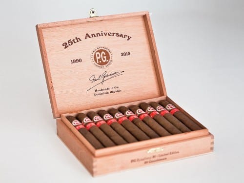 paul garmirian pg cigars 25th anniversary open cigar box