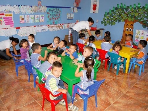pre-school plasencia factory children of employees