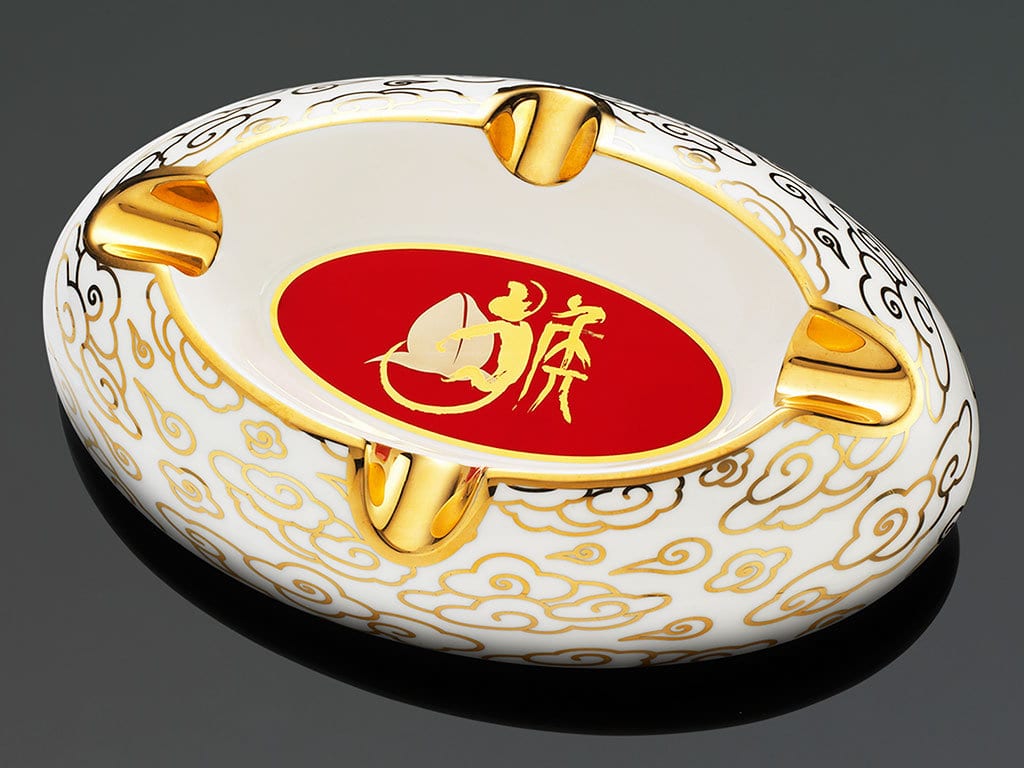 siglo accessory limited edition year of the monkey ashtray china bone ceramic white red
